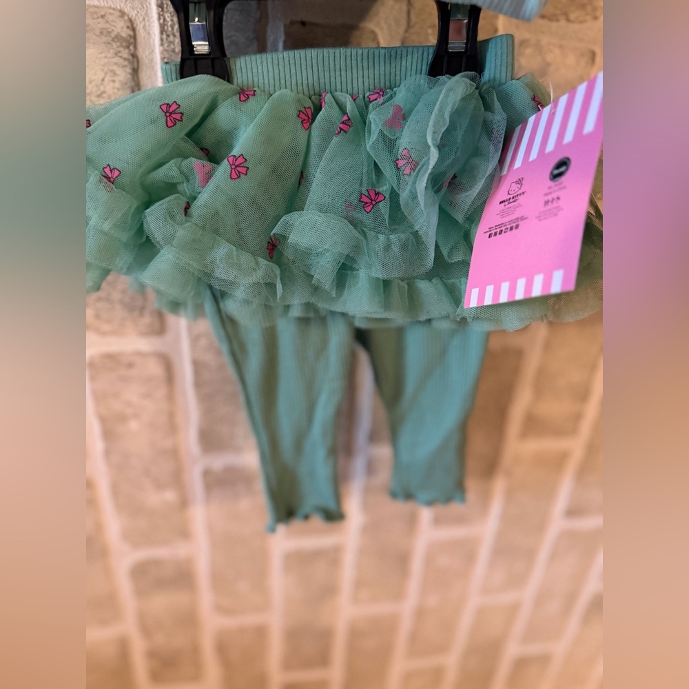 Hello Kitty Mint Onesie with Pink Accents - Picture 4 of 8